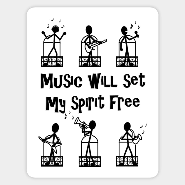 Music Will Set My Spirit Free Sticker by WarriorWoman